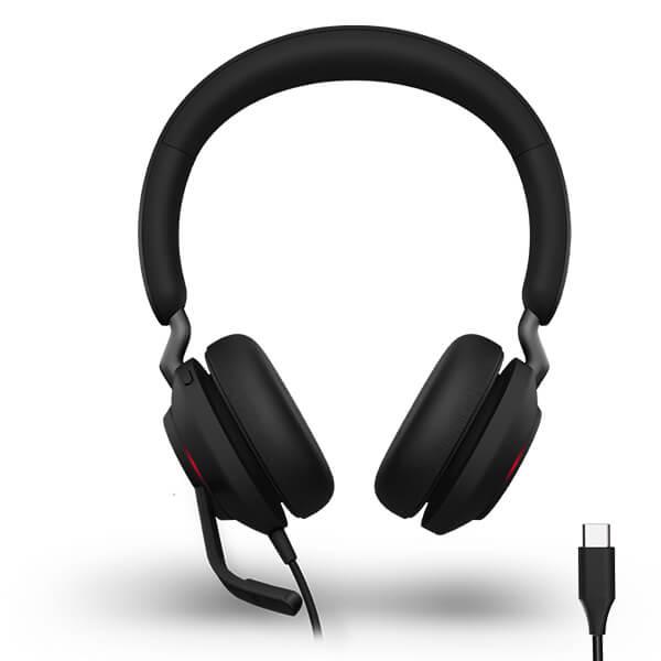 Kufje me kabllo Jabra Evolve2 40 SE MS Stereo / On-Ear / USB-C / Stereo / 40 mm / Mikrofon – Zezë - 2