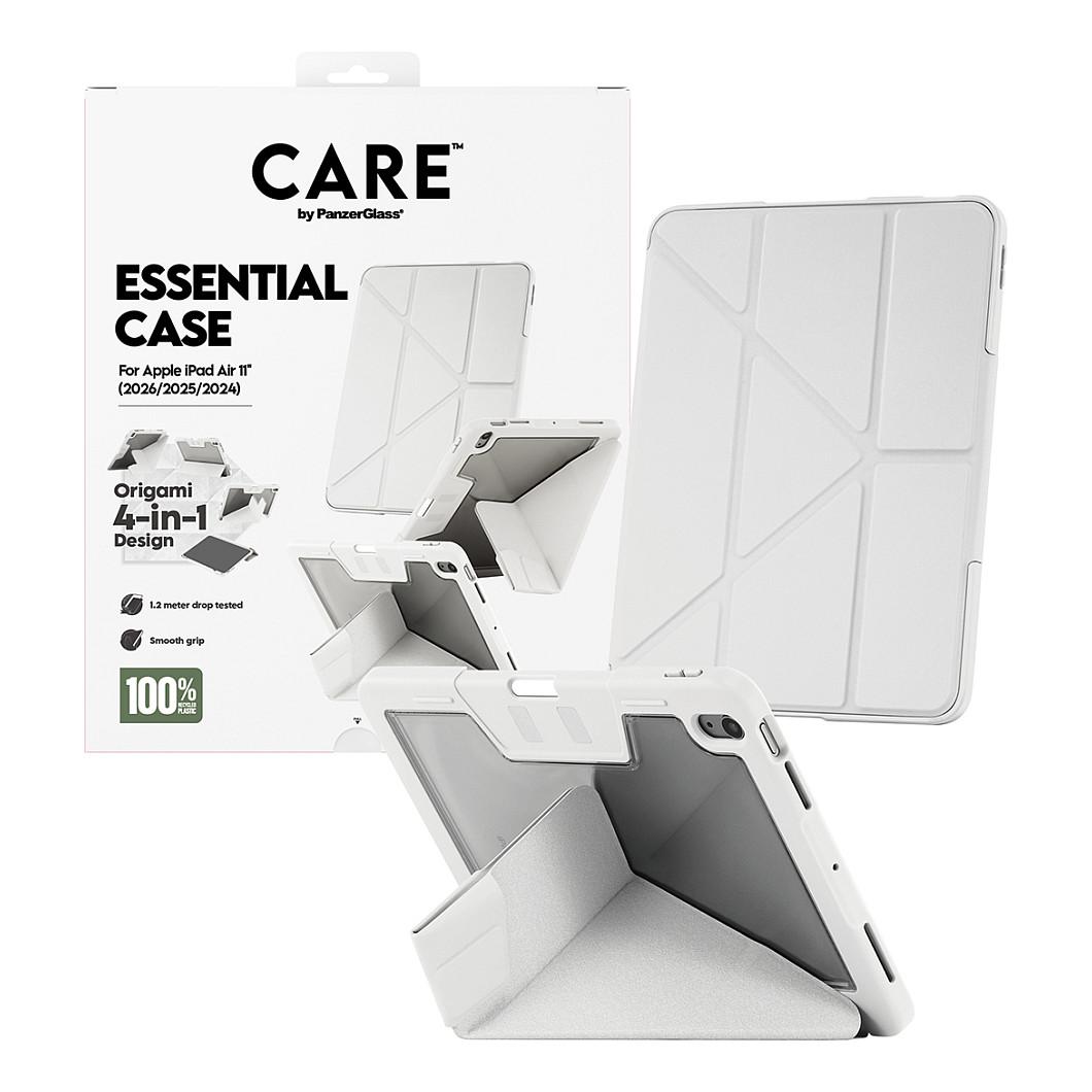 PanzerGlass CARE™ by ®™ by Essential Case Light Grey Case për Tablet PanzerGlass CARE Essential, iPad Air 11", 2024-2026, TPU, Origami, Apple Pencil Holder, Magnetic Lock - Gri e çelëtiPad Air 11" (2024-2026) mobile phone case - 9