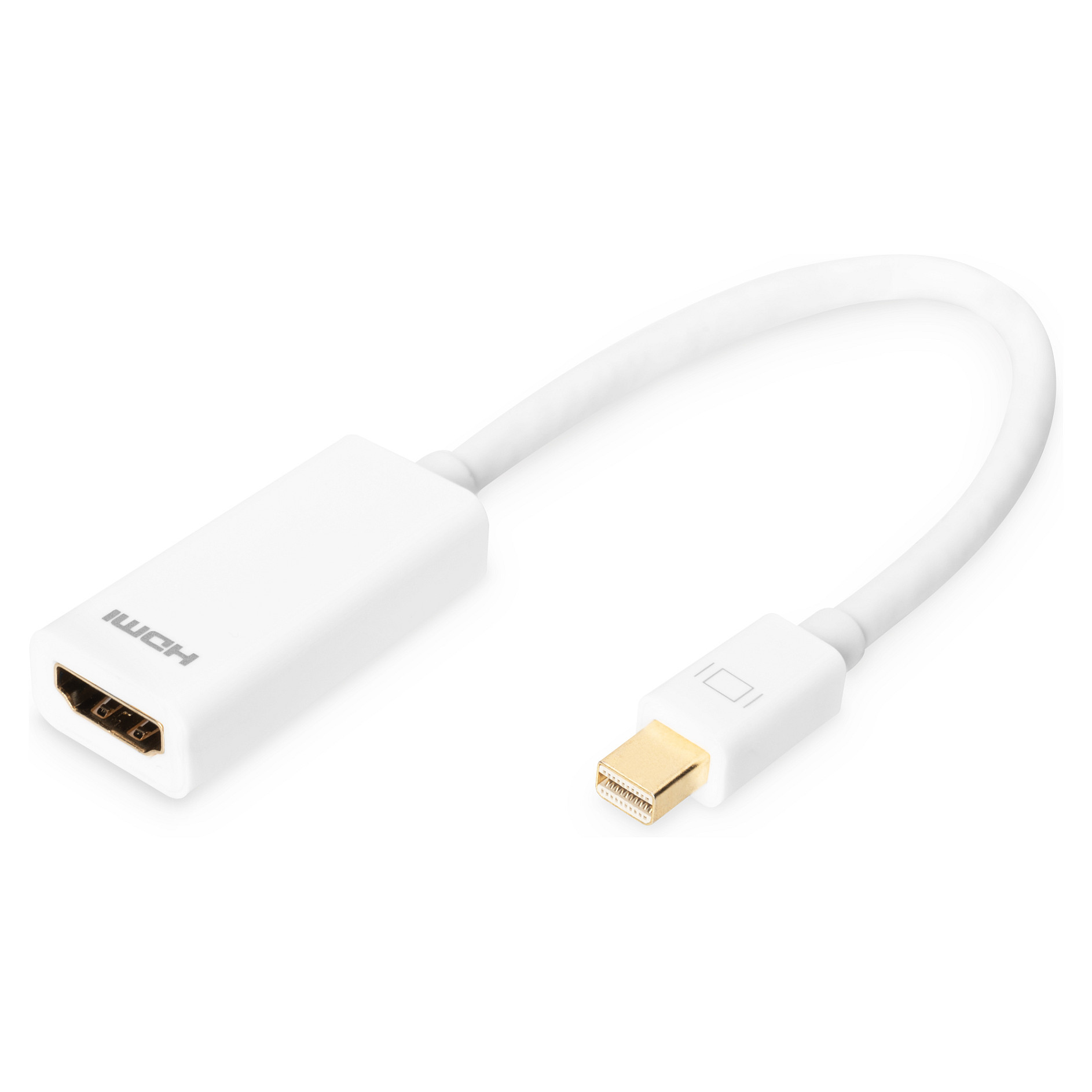 Kabllo DisplayPort DIGITUS Mini to HDMI-A Adapter Male/Female 0.15m – Bardhë - 1