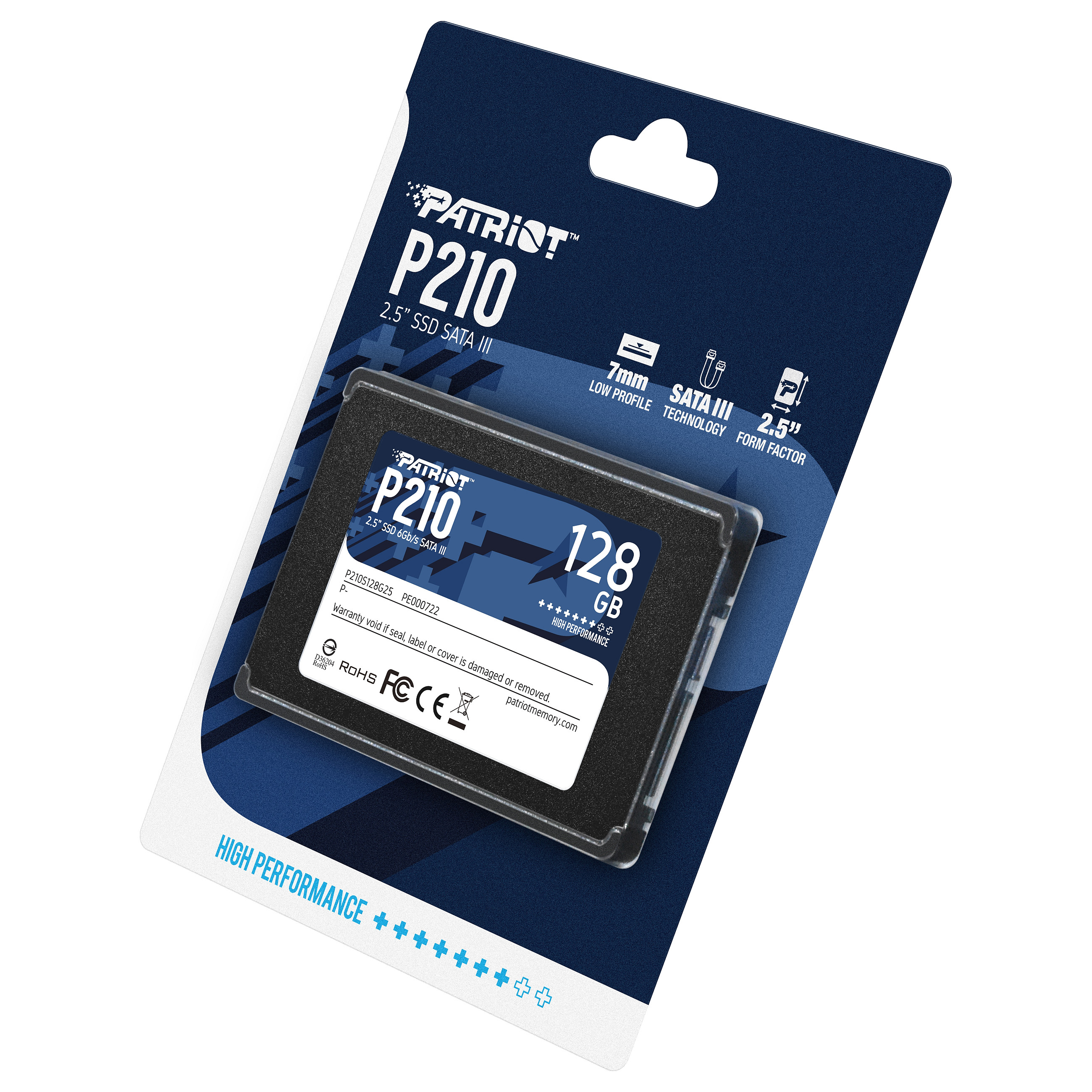 SSD të Brendshme Patriot P210 / 128GB / SATA III 6Gb/s / 2.5"- Zezë - 6