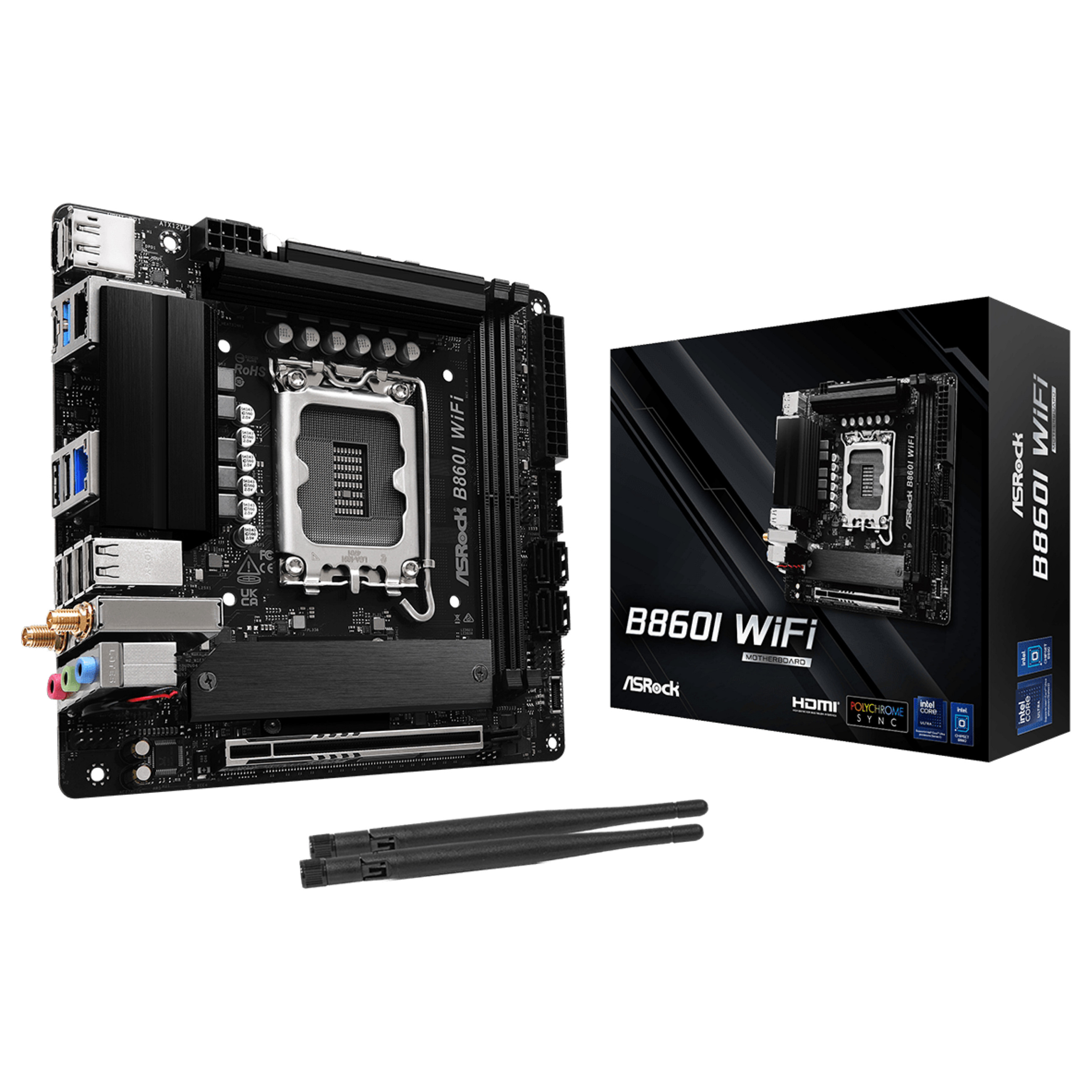Pllakë Amë MB Intel Asrock B860I WiFi / LGA 1851 / mITX / DDR5 / HDMI+DP - 1