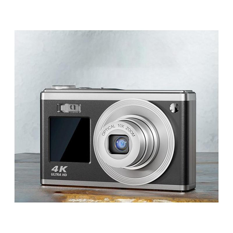 Kamerë digjitale Rollei Compactline 10x / 60MP / 10x Optical Zoom / 4K / Dual Display - Gri/Argjend - 5