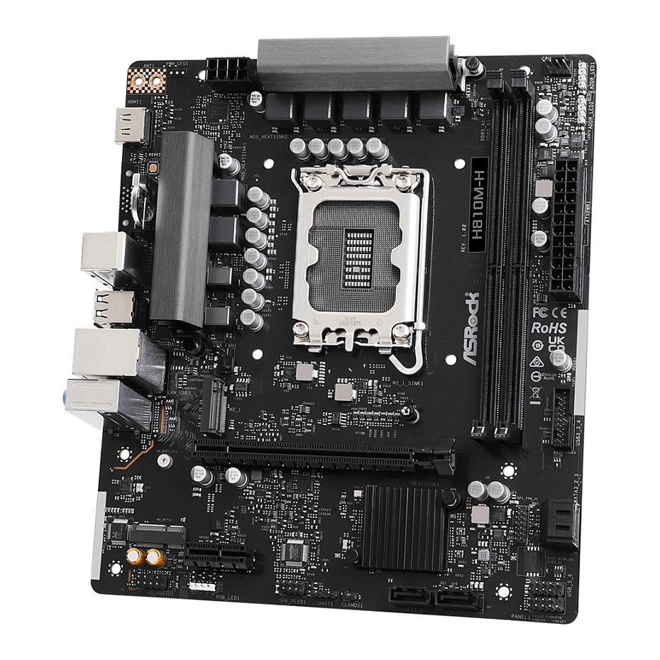 Pllakë Amë ASRock H810M-H / Intel LGA1851 / H810 / DDR5 / Micro ATX / M.2 / SATA III / Gigabit LAN - 4