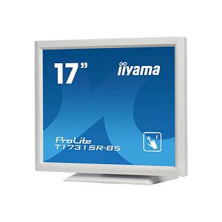 Monitor iiyama ProLite T1731SR-W5, 17", SXGA TN Touch, 5ms, HDMI+DP+VGA+USB - Bardhë - 17