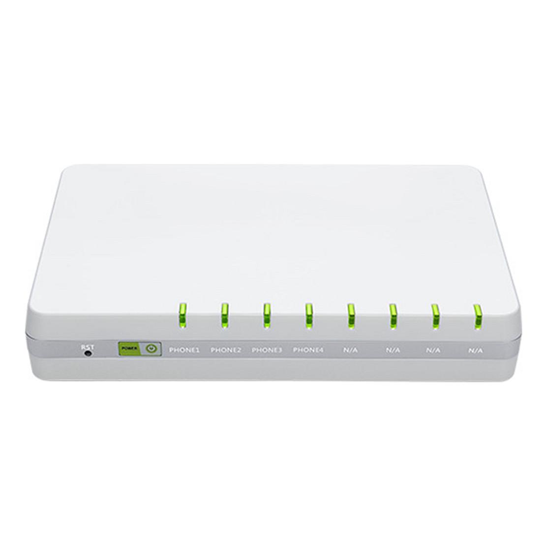 Adapter Analog VoIP Auerswald 4-Port ATA G504 / 90089 / 4x RJ11 / 1x WAN + 1x LAN Gigabit / SIP / T.38 – Zezë/Bardhë