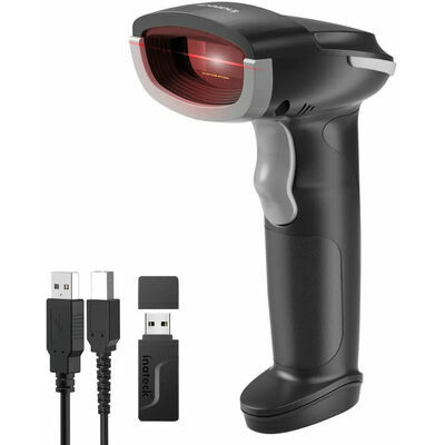 Skaner Barkodesh Inateck Hyper 210 N6069 / 1D / Laser / 220 skanime/sek. / Bluetooth / 2.4GHz / USB / 2000 mAh - Gri/Zezë