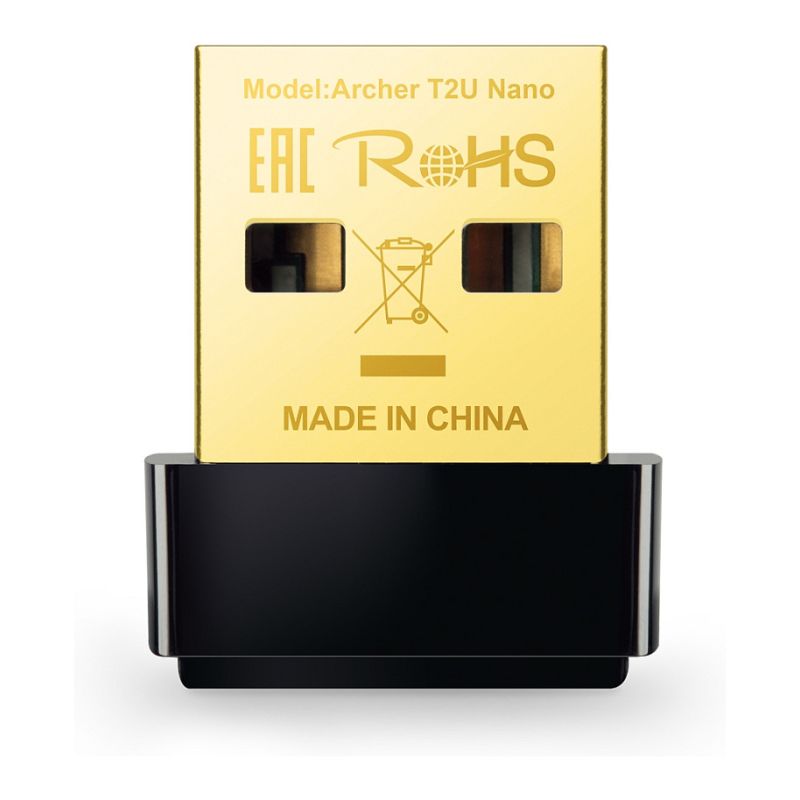Adapter WiFi USB TP-Link Archer T2U Nano – AC600 Dual Band / 2.4GHz + 5GHz / USB 2.0 / 600Mbps – e zezë - 2