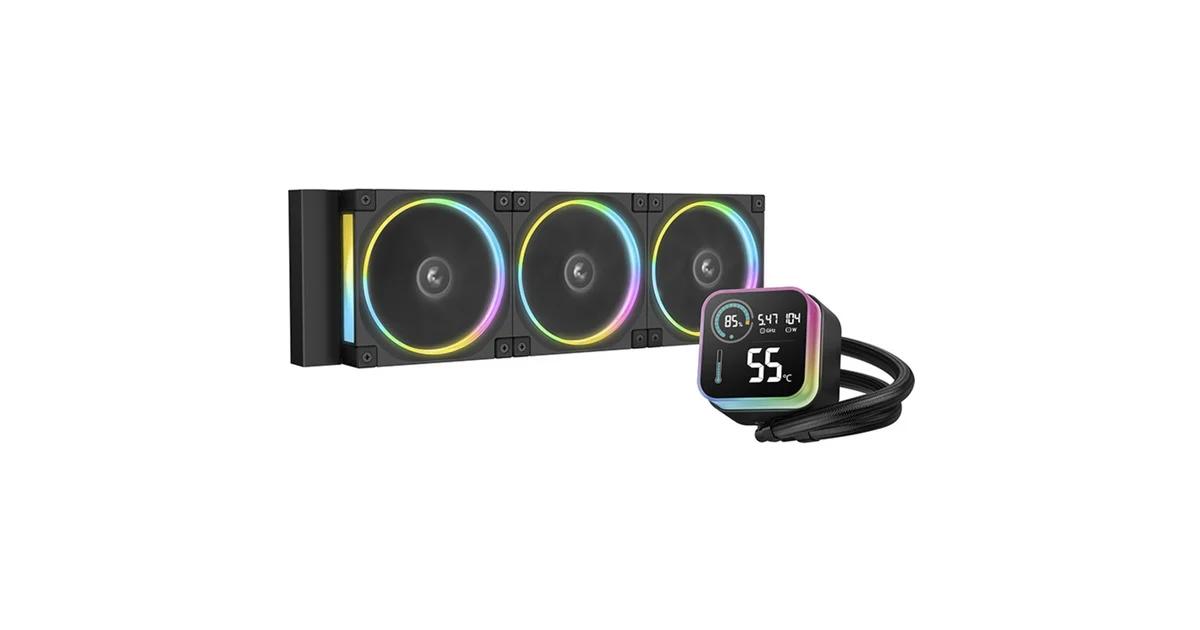 Ftohës për Procesor DeepCool LQ360 Ultra ARGB / 360mm / 3xFL12 ARGB / Segmented LCD - Zezë