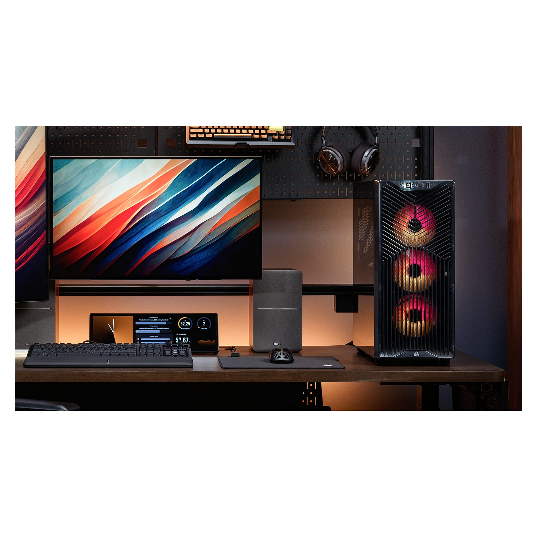 Kasë PC Corsair 3200D RS ARGB / Mid Tower / ATX / 3x 120mm ARGB Fan / Tempered Glass / Mesh / 360mm Radiator - Zezë - 8
