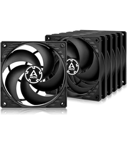 Ftohës për Kasë ARCTIC P12 Pro PST LN / 120mm / 450-2000 RPM / PWM / 5-Pack – Zezë - 3