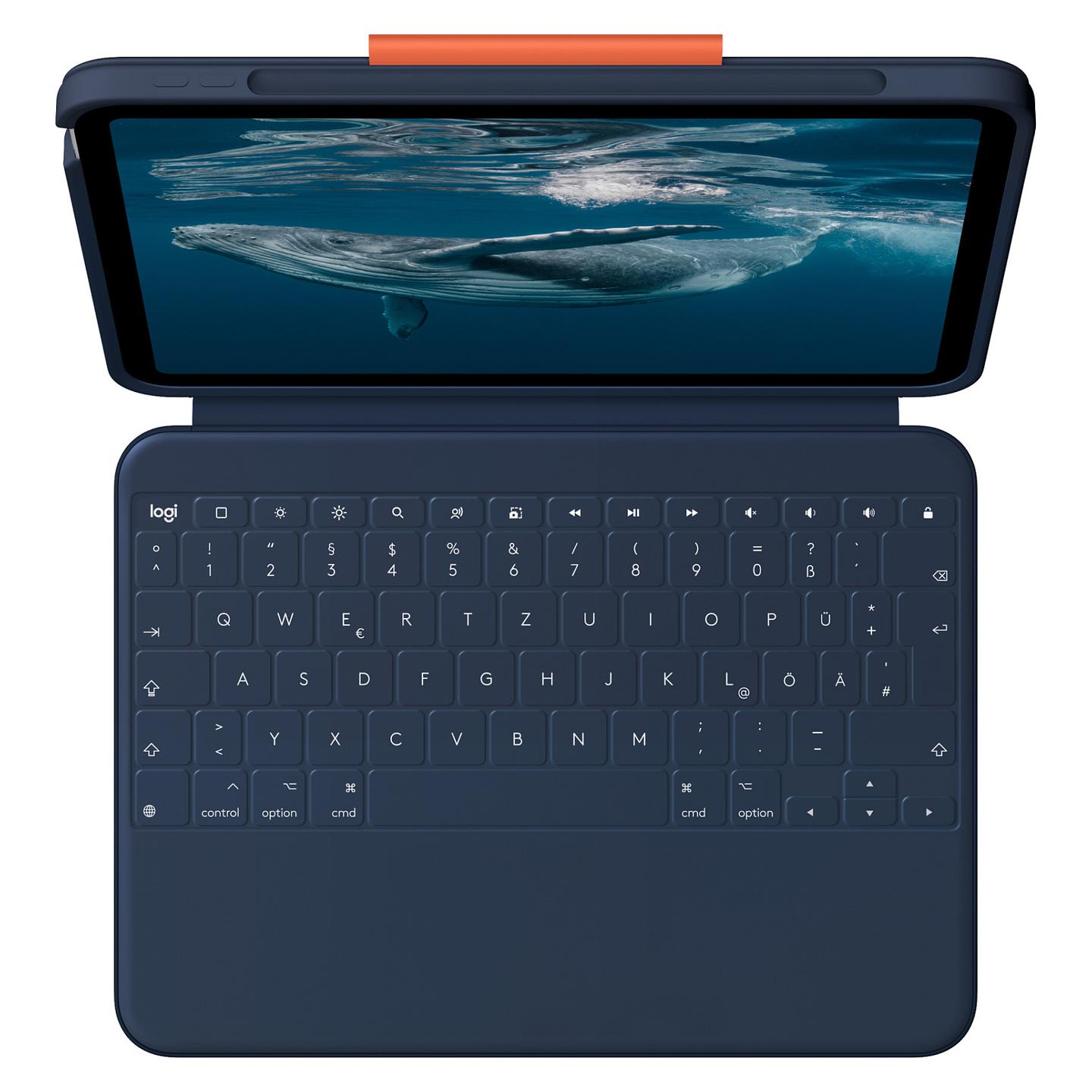 Aksesorë për Tablet Logitech Rugged Combo 4c / iPad 10. Gjeneratë & A16 / QWERTZ / German - Blu e errët - 3
