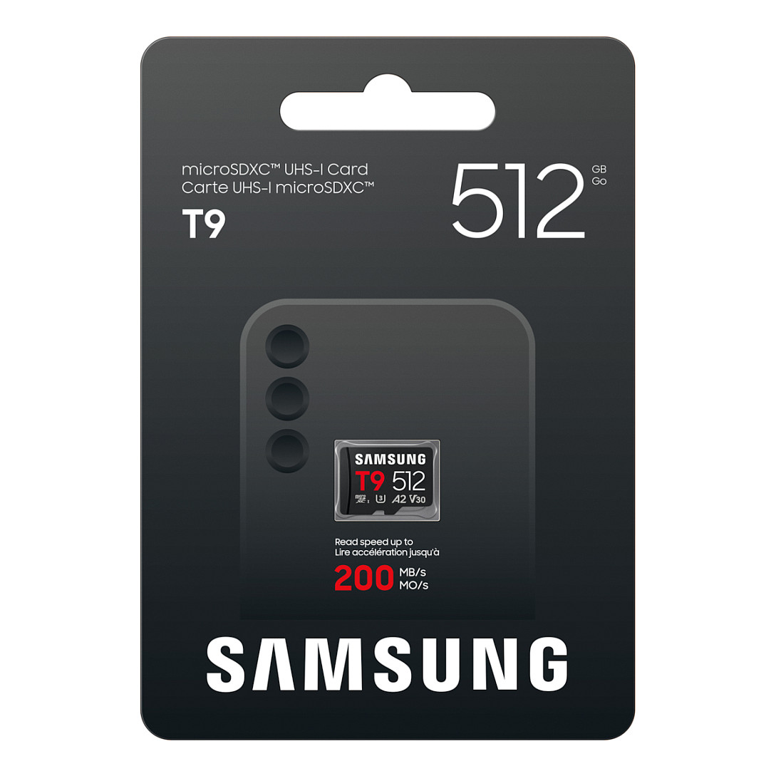 Kartë Memorie Samsung T9 / 512GB / MicroSDHC / UHS-I / U3 / V30 / 200MB/s - 4