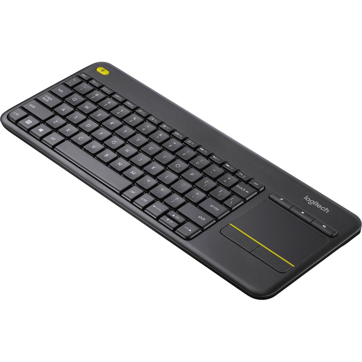Tastierë pa kabllo Logitech K400 Plus / 2.4 GHz Unifying / Touchpad / QWERTY / US International - Zezë - 2