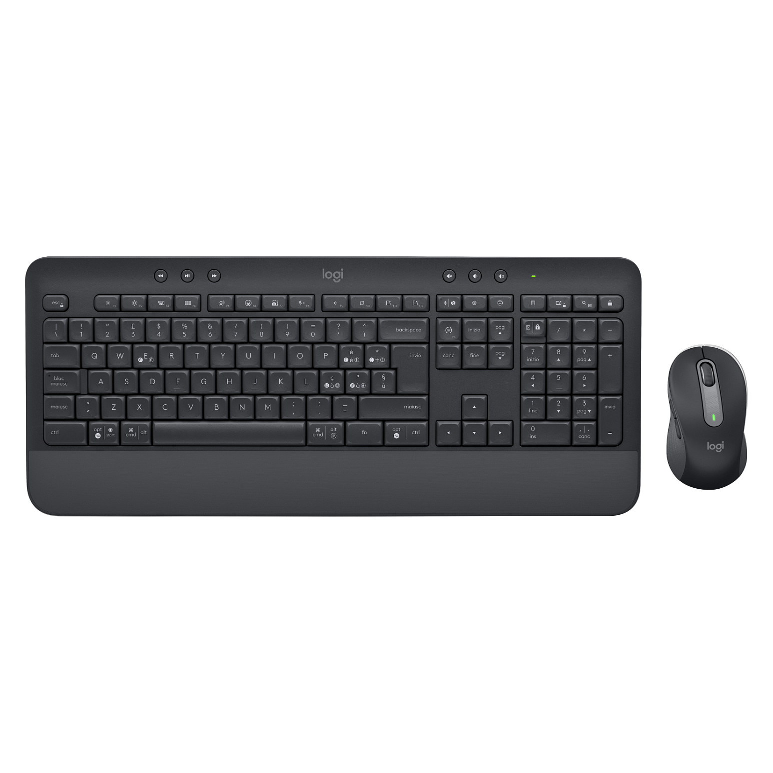 Set tastierë dhe maus pa kabllo Logitech Signature MK650 / Full Size / Dual Mode / QWERTY Italian / 5 butona / 4000 DPI - Grafit  - 5