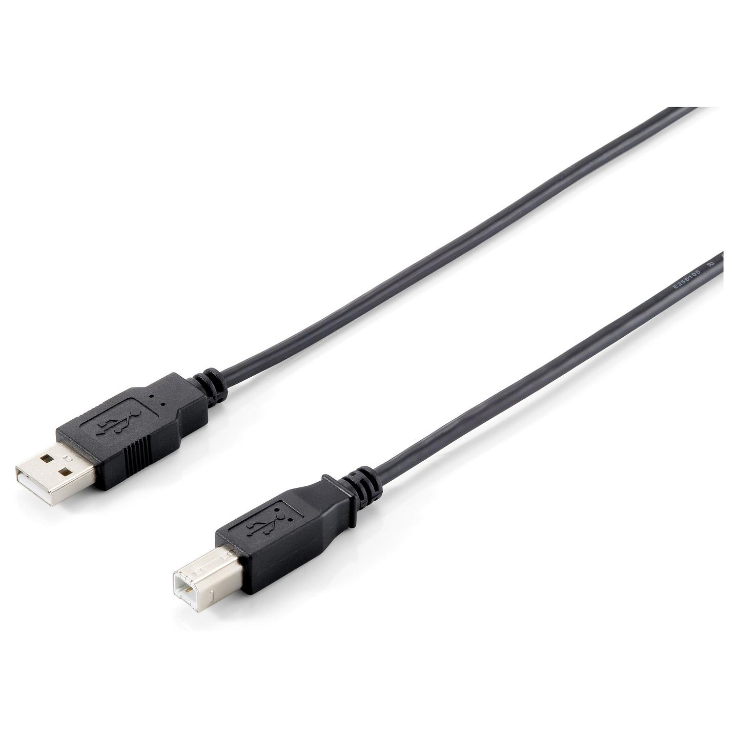 Kabllo USB Equip 128863 / USB-A në USB-B / USB 2.0 / 480 Mbit/s / 1m - Zezë