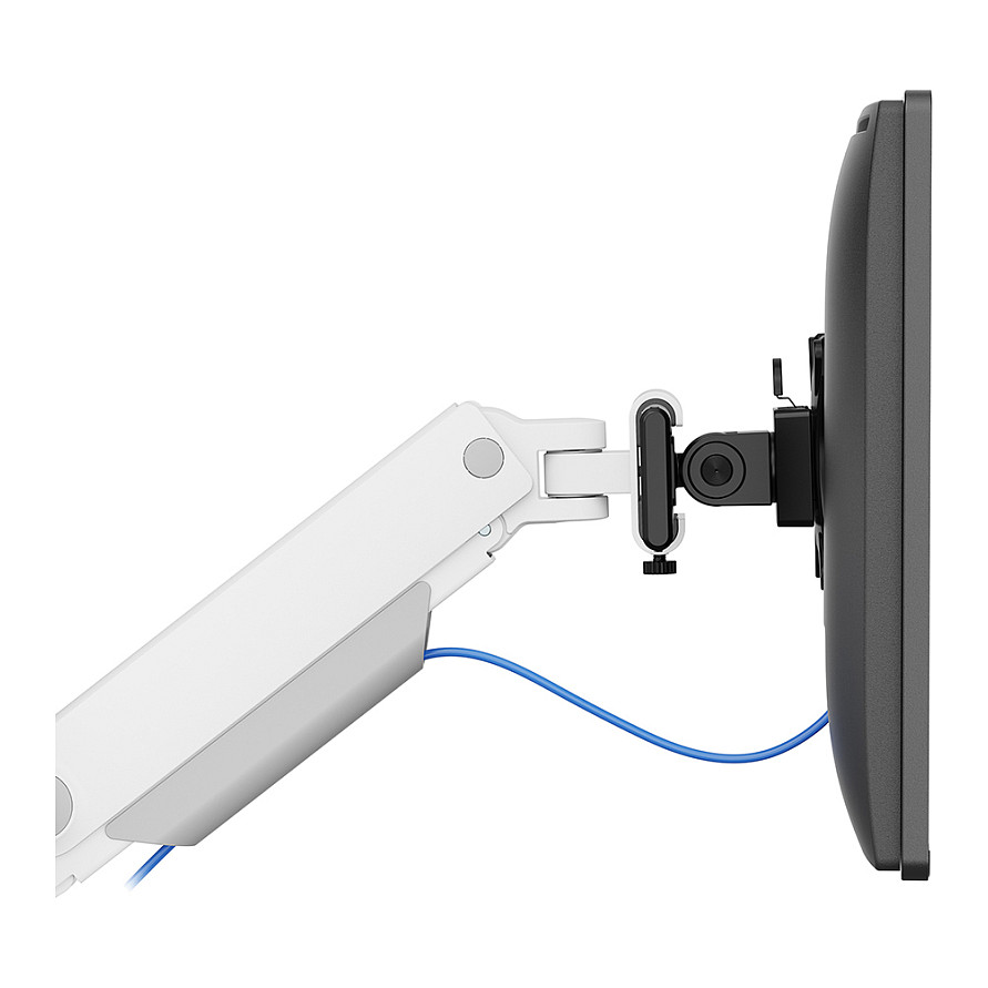 Mbajtëse për Monitor Neomounts / 2 Monitorë / 24"-34" / 11kg për Monitor / VESA 75x75-100x100 / Full Motion / Gas Spring / Tavolinë - Bardhë - 11