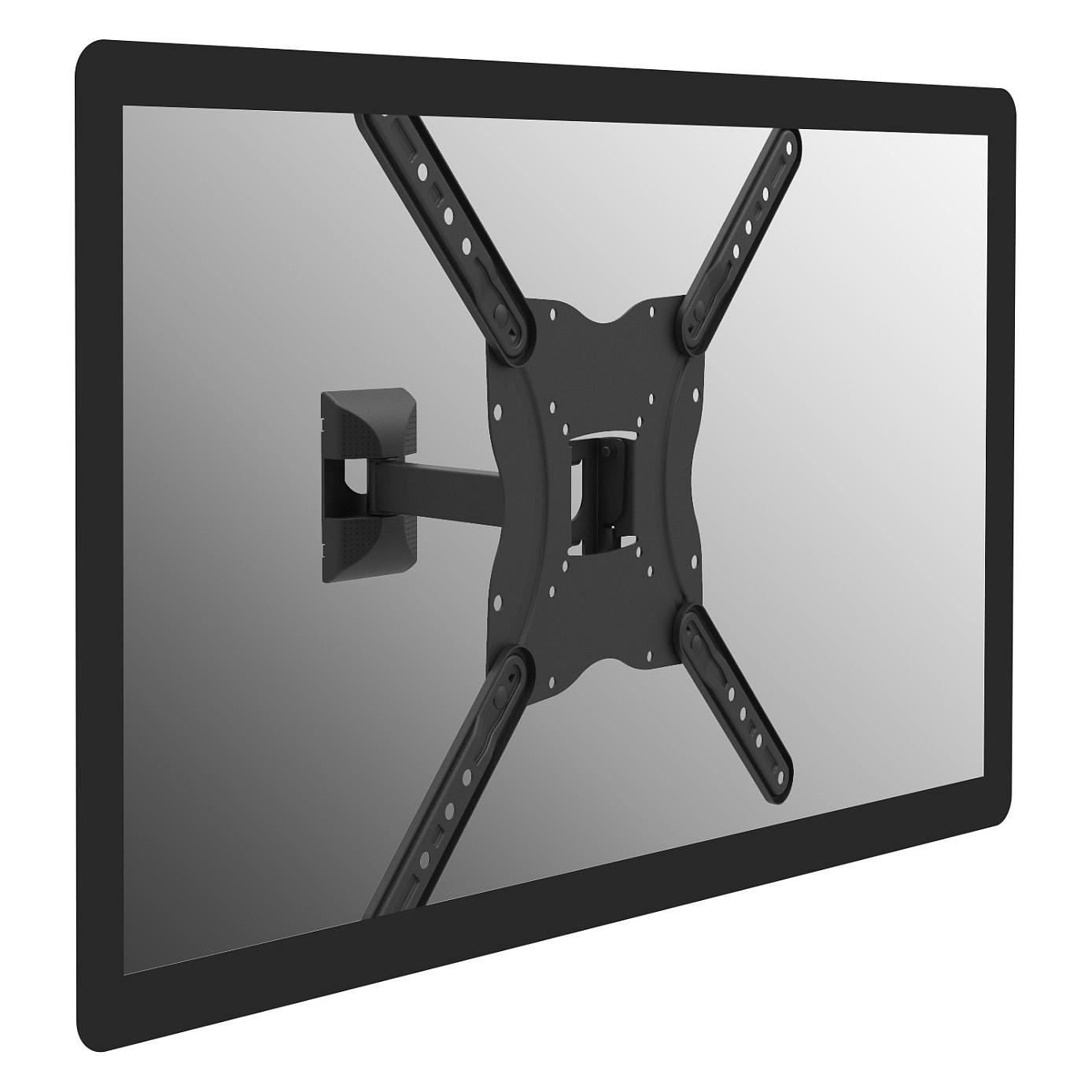 Mbajtëse Muri për TV Equip 650406 / 13"-55" / 30kg / Full Motion / Tilt -14° deri +5° / Swivel 45° - Zezë - 2