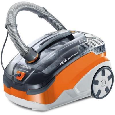 Fshesë Elektrike THOMAS AQUA+ Pet & Family, 1700W, Pastrim i Thatë dhe i Lagësht, Filtrim me Ujë, HEPA 13, 1.8L – Portokalli/Hiri