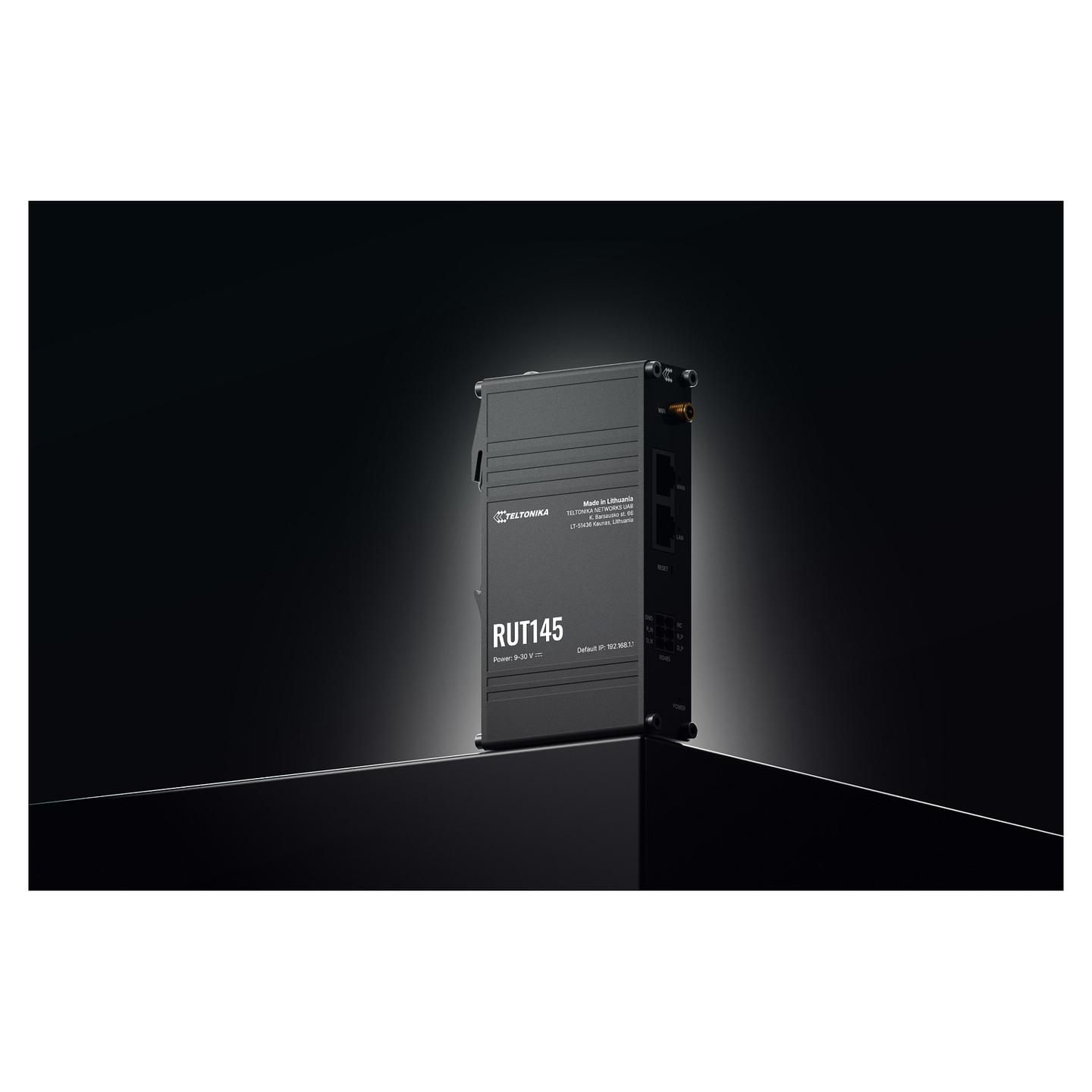 Ruter Industrial Teltonika RUT145, Wi-Fi 4, 2× RJ45 10/100Mbps, RS485, DIN Rail - Zezë - 7