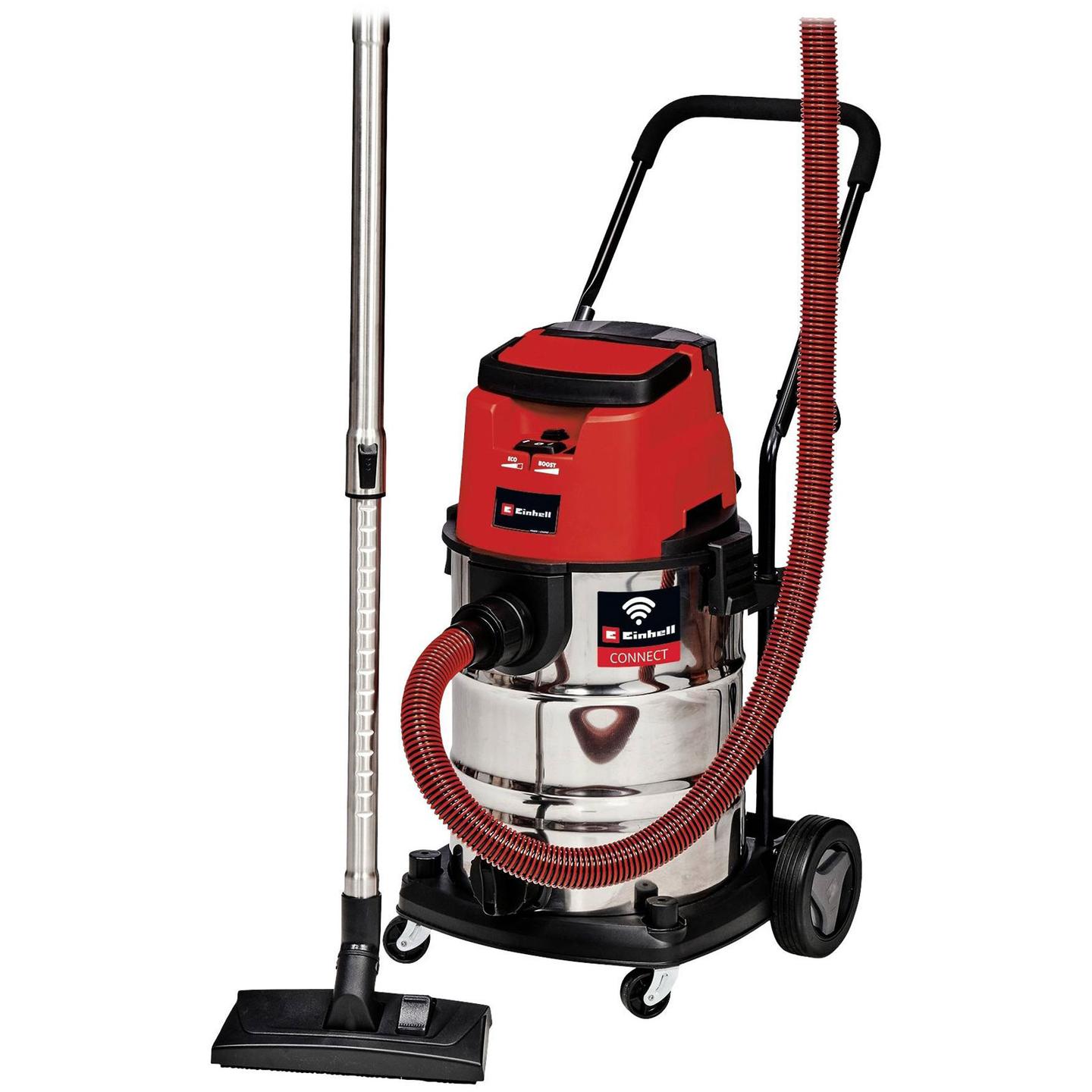 Fshesë Elektrike Einhell TP-VC 36/30 S Auto-Solo Professional, 36V, 30L, Pastrim i Thatë dhe i Lagësht - Kuqe/Argjend