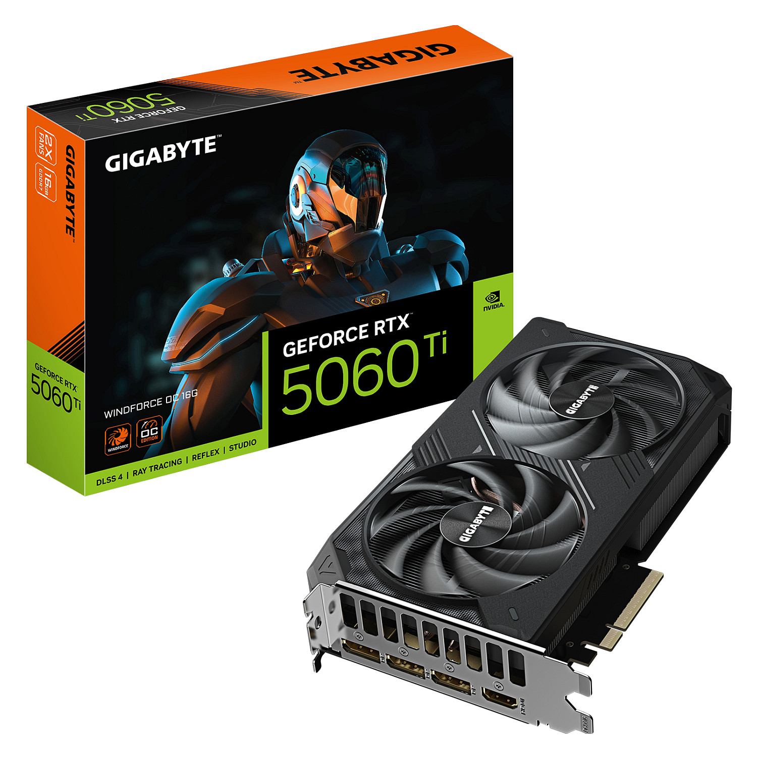 Kartelë grafike NVIDIA GeForce RTX 5060 Ti 16GB GDDR7 Gigabyte WINDFORCE OC - 1