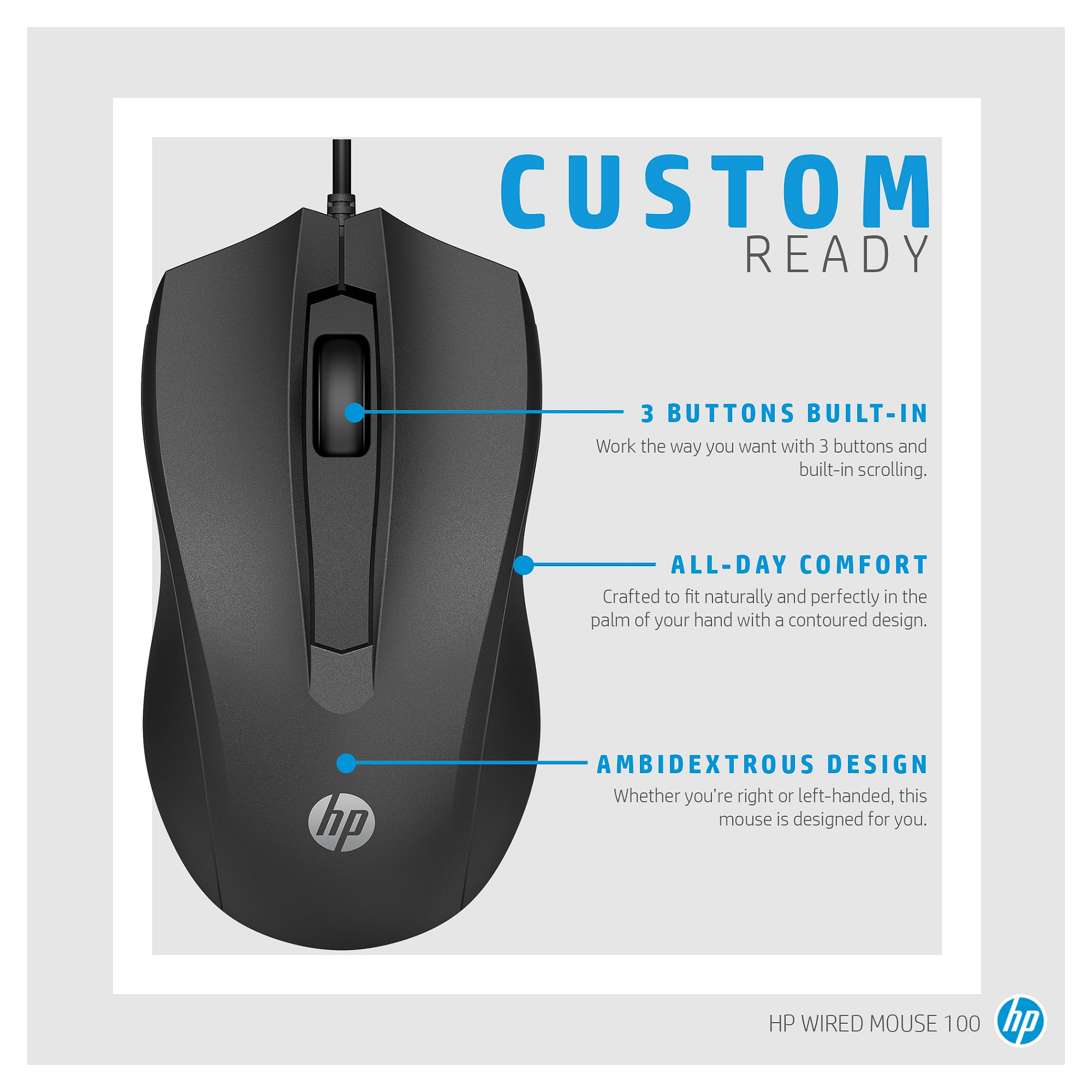 Maus me kabllo HP Wired Mouse – Zezë - 6