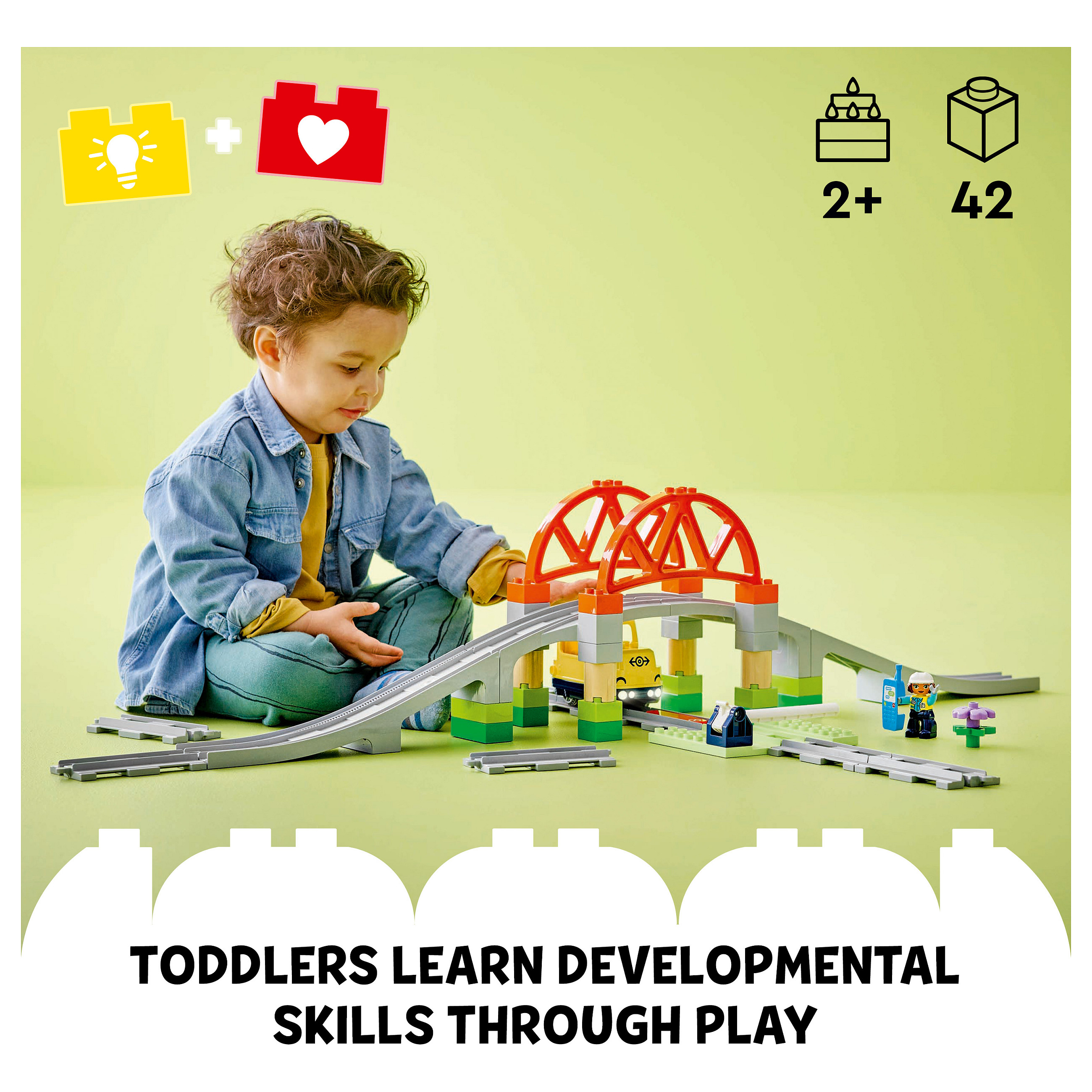 LEGO DUPLO Town – Train Bridge & Tracks Expansion Set 10426 - 16