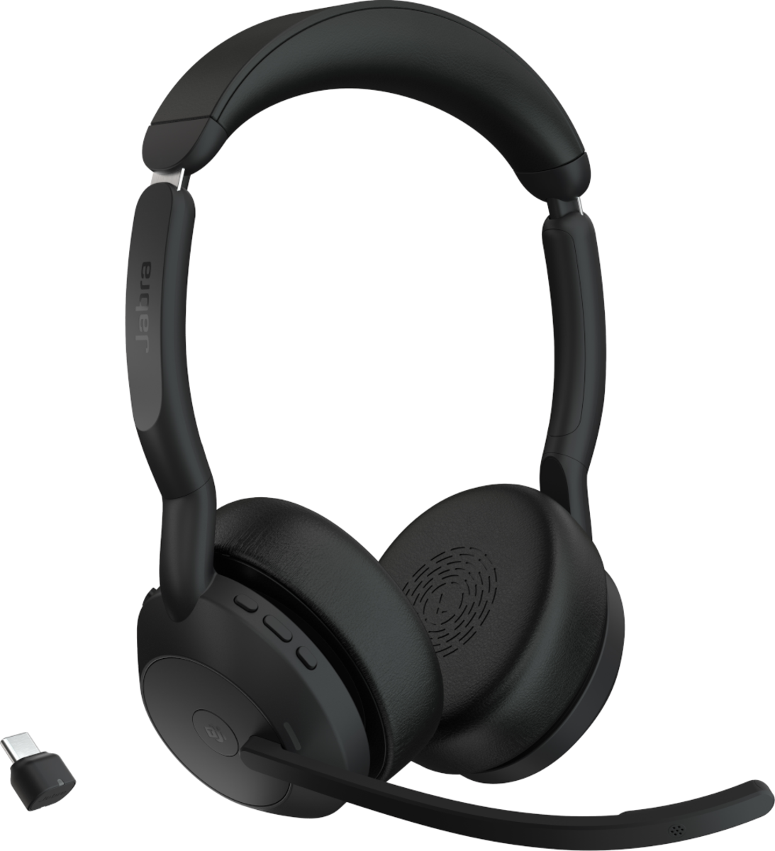 Kufje pa kabllo Jabra Evolve2 55 Link380c MS Stereo me Charging Station - Zezë - 2