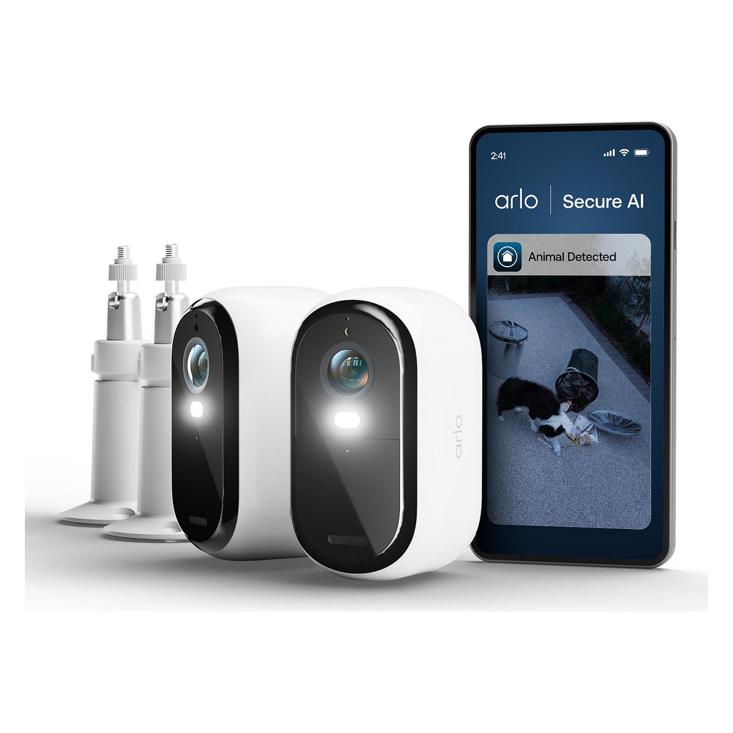 Kamerë Sigurie IP CCTV Arlo Essential E3 HD, VMC2280-111EUS, 2MP, 130°, Wi-Fi, Night Vision, 2-Way Audio, 2er Set - Zezë/Bardhë - 11