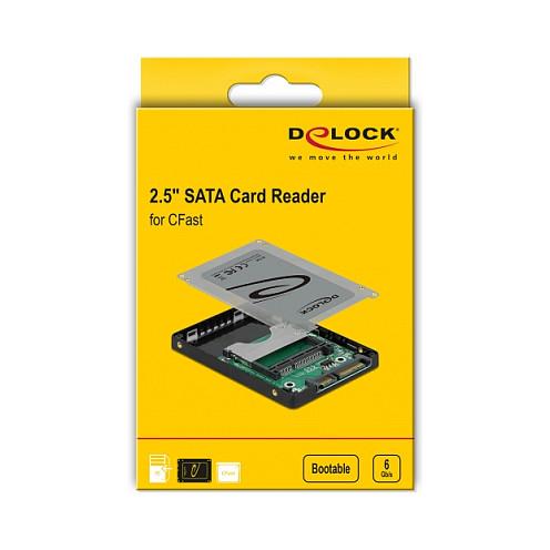 Lexues Kartelash DeLOCK 91750 , CFast Type I dhe II , SATA 6Gbps , 22-pin , 2.5" , 100 × 70 × 8mm - 4