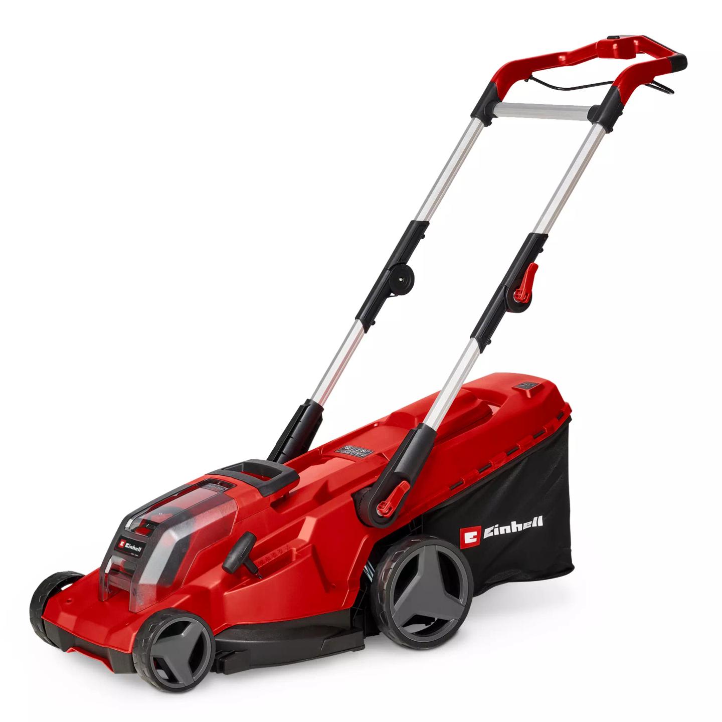 Kositëse Bari me Bateri Einhell GE-CM 36/41 Li, 41cm, 25–75mm, 50L, Brushless, 2x18V - Kuqe/Zezë