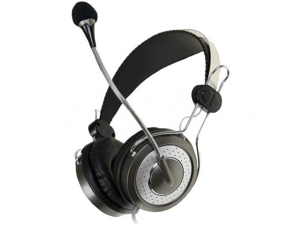 Kufje me kabllo Genius HS-04SU / Over-Ear / 3.5mm / 40mm – Zezë/Argjendi