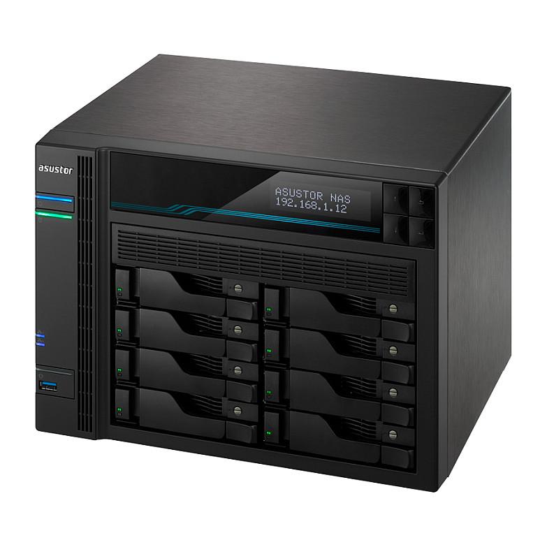NAS ASUSTOR Lockerstor 10 AS6510T, 10 Bay, Intel Atom C3538, 8GB DDR4, 2 × 10GbE, 2 × 2.5GbE, 2 × M.2 NVMe - Zezë - 6