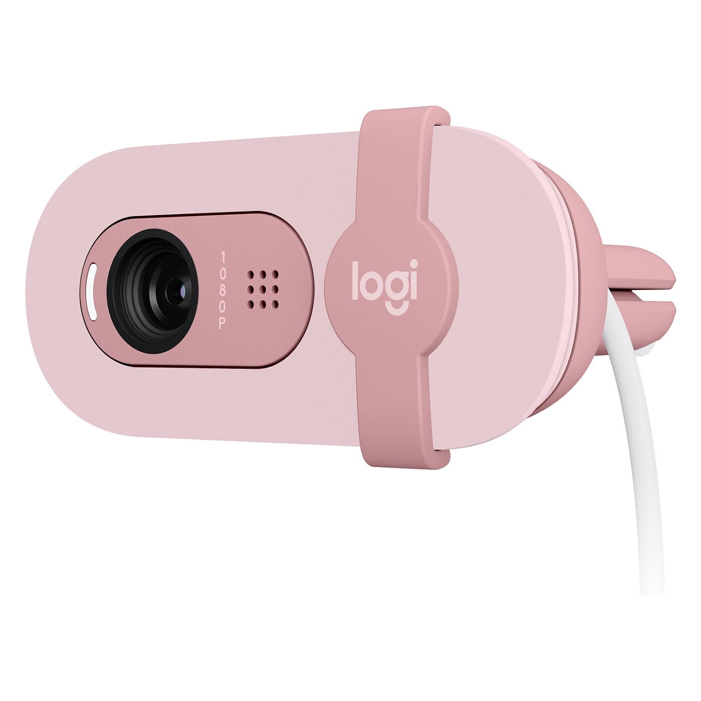 Webcam Logitech Brio 100, Full HD 1080p, 2MP, Mikrofon, USB-A - Rozë - 6