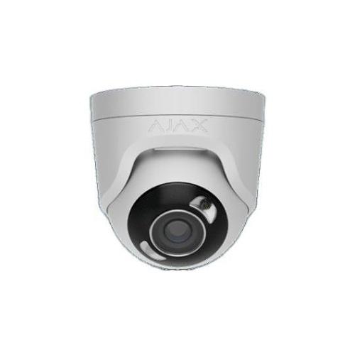 Kamerë Sigurie IP CCTV AJAX TurretCam HL, 8MP, 2.8mm, Hybrid Light 50m, AI, True WDR, Microfon, PoE, IP65, IK08 - Bardhë