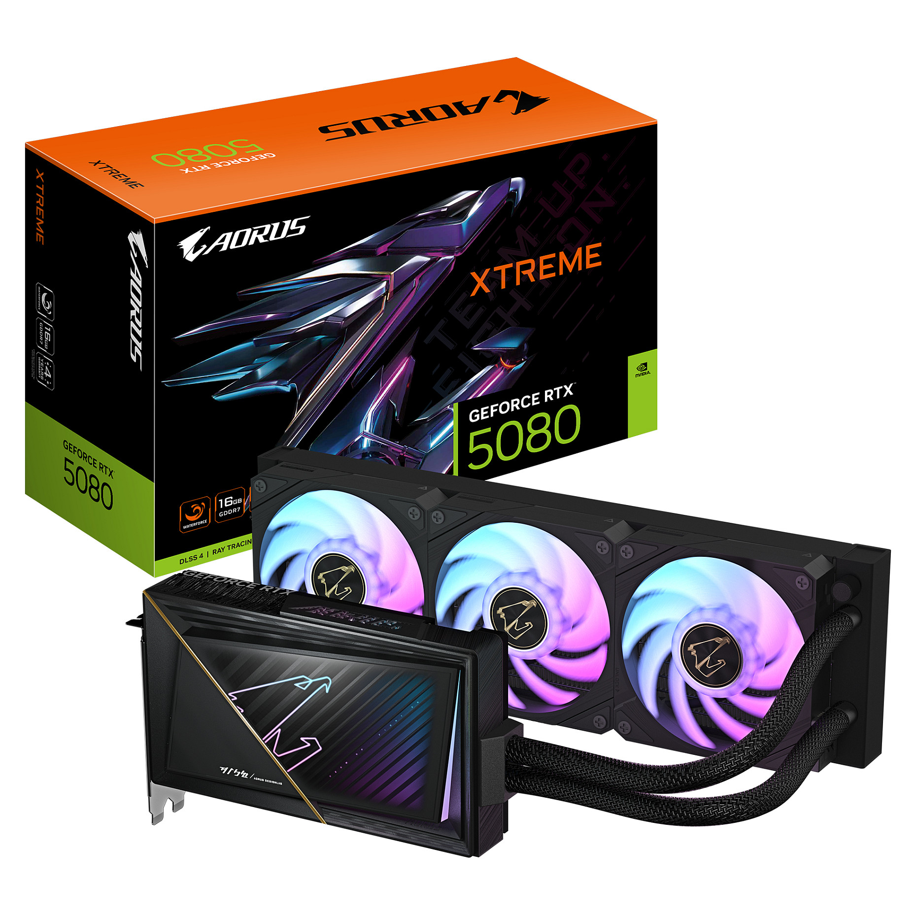 Kartelë Grafike NVidia Gigabyte Aorus Xtreme Waterforce RTX 5080 / 16GB GDDR7 / 3 Fan - 1