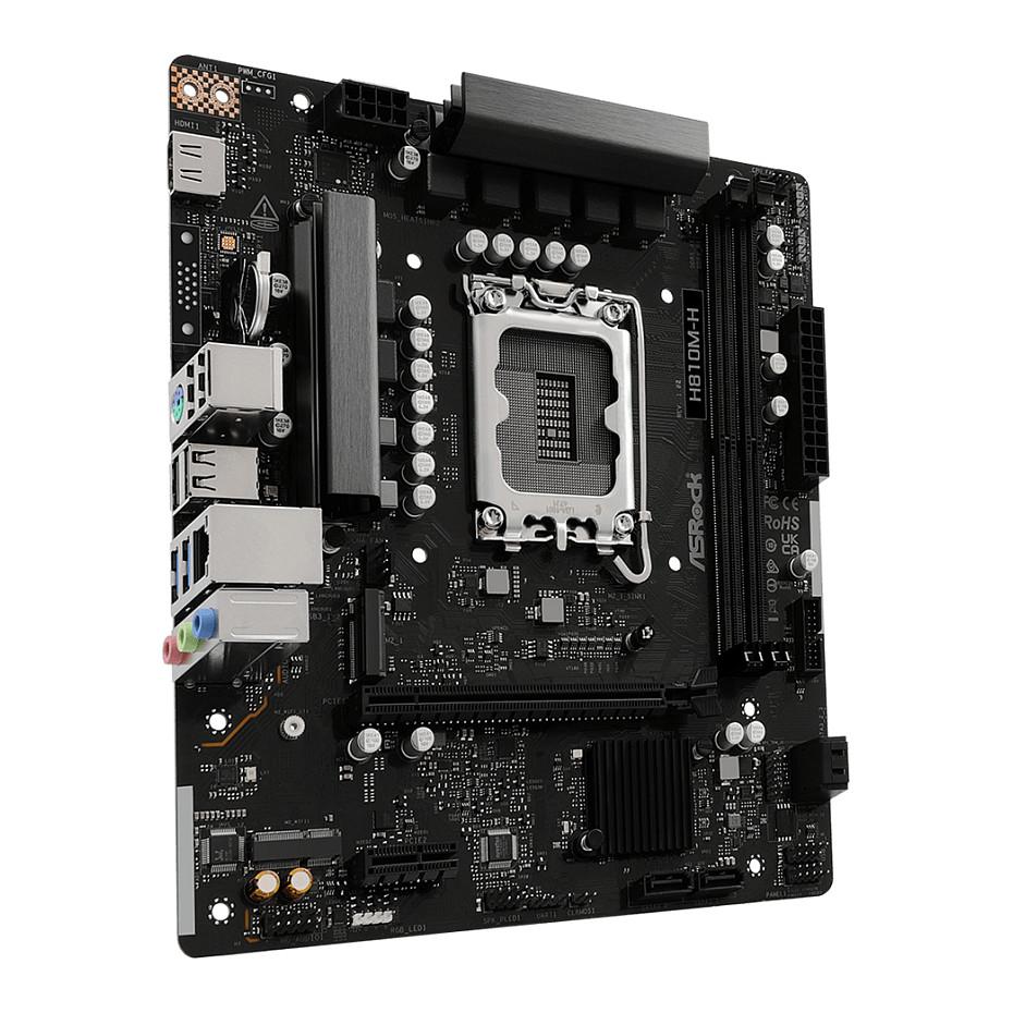 Pllakë Amë ASRock H810M-H / Intel LGA1851 / H810 / DDR5 / Micro ATX / M.2 / SATA III / Gigabit LAN - 3
