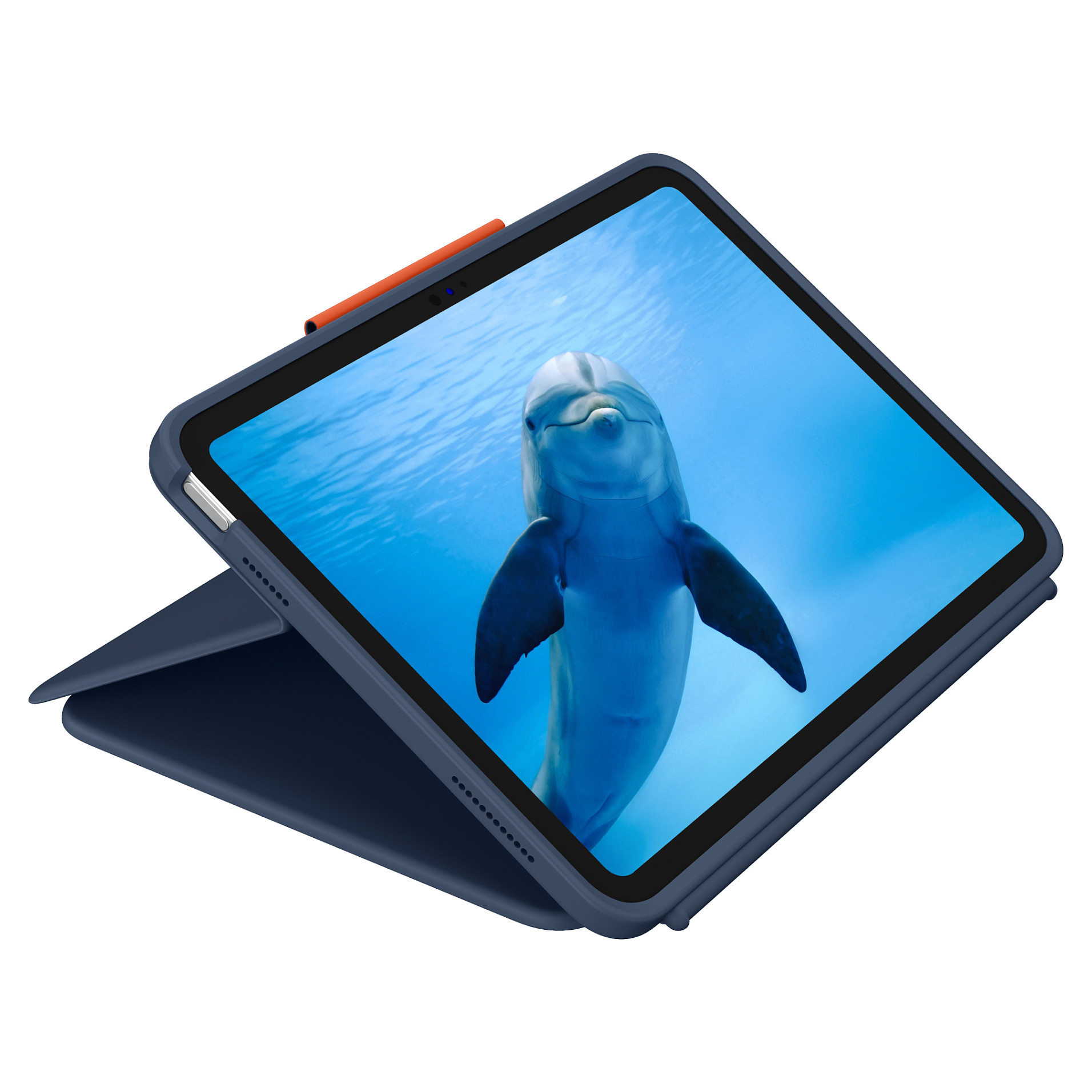 Tastierë Me kabllo Logitech Rugged Combo 4 Touch / QWERTY / Nordic / Trackpad / Smart Connector - Blu