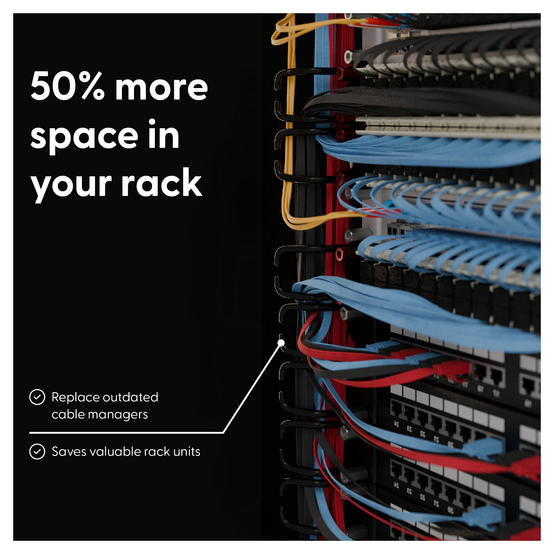 Aksesorë për rrjet Patchbox / Cable Management System / 30RU / STP / 1.8m / 24 Cassettes / Patch Cable Cat.6a U/FTP / PoE - Gjelbër - 6