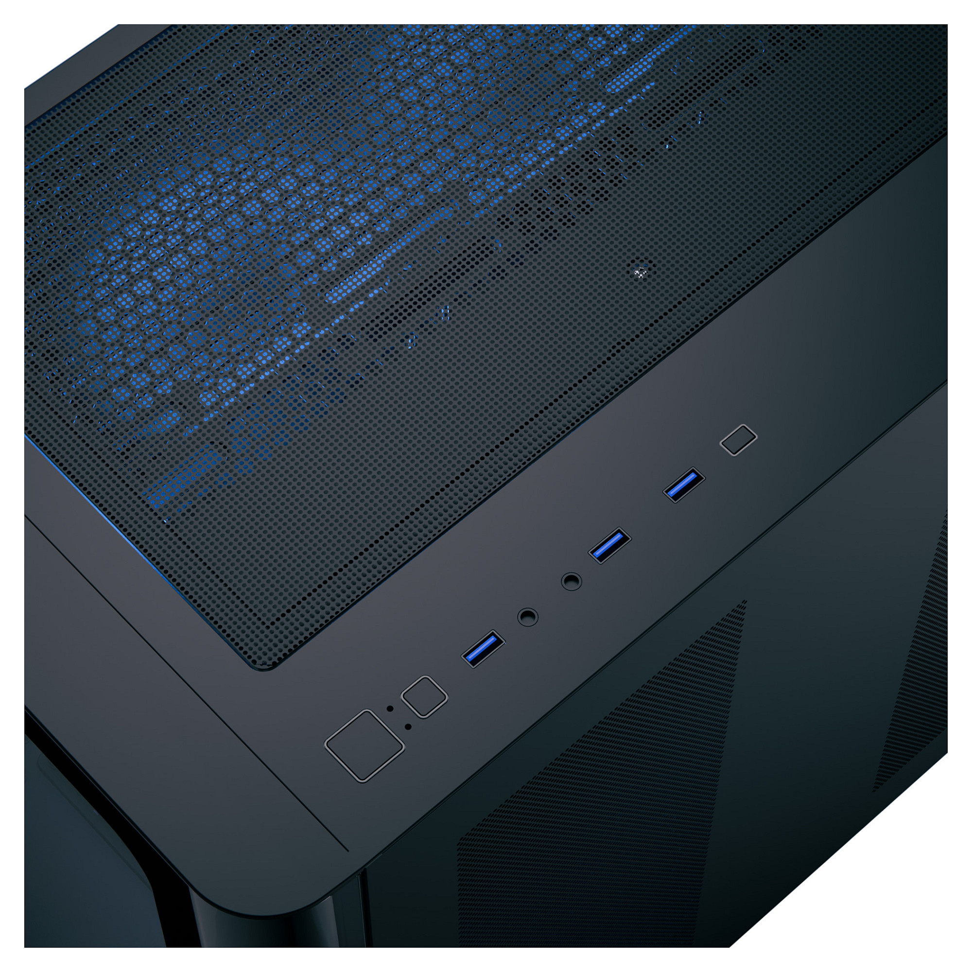 Kasë PC Aerocool P500C / Midi Tower / ATX / Micro-ATX / Mini-ITX / 3x 120mm Side ARGB Fan + 1x 120mm Rear ARGB Fan / Tempered Glass / 2.5"/3.5" HDD / PSU Side - Zezë - 4