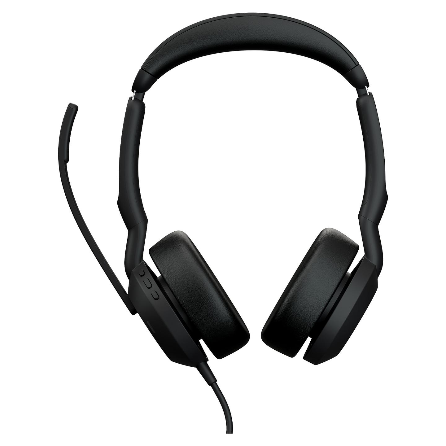 Kufje me kabllo Jabra Evolve2 50 UC Stereo, USB-A, Bluetooth 5.2, 28mm, ANC, Mikrofon me reduktim të zhurmës - Zezë - 1