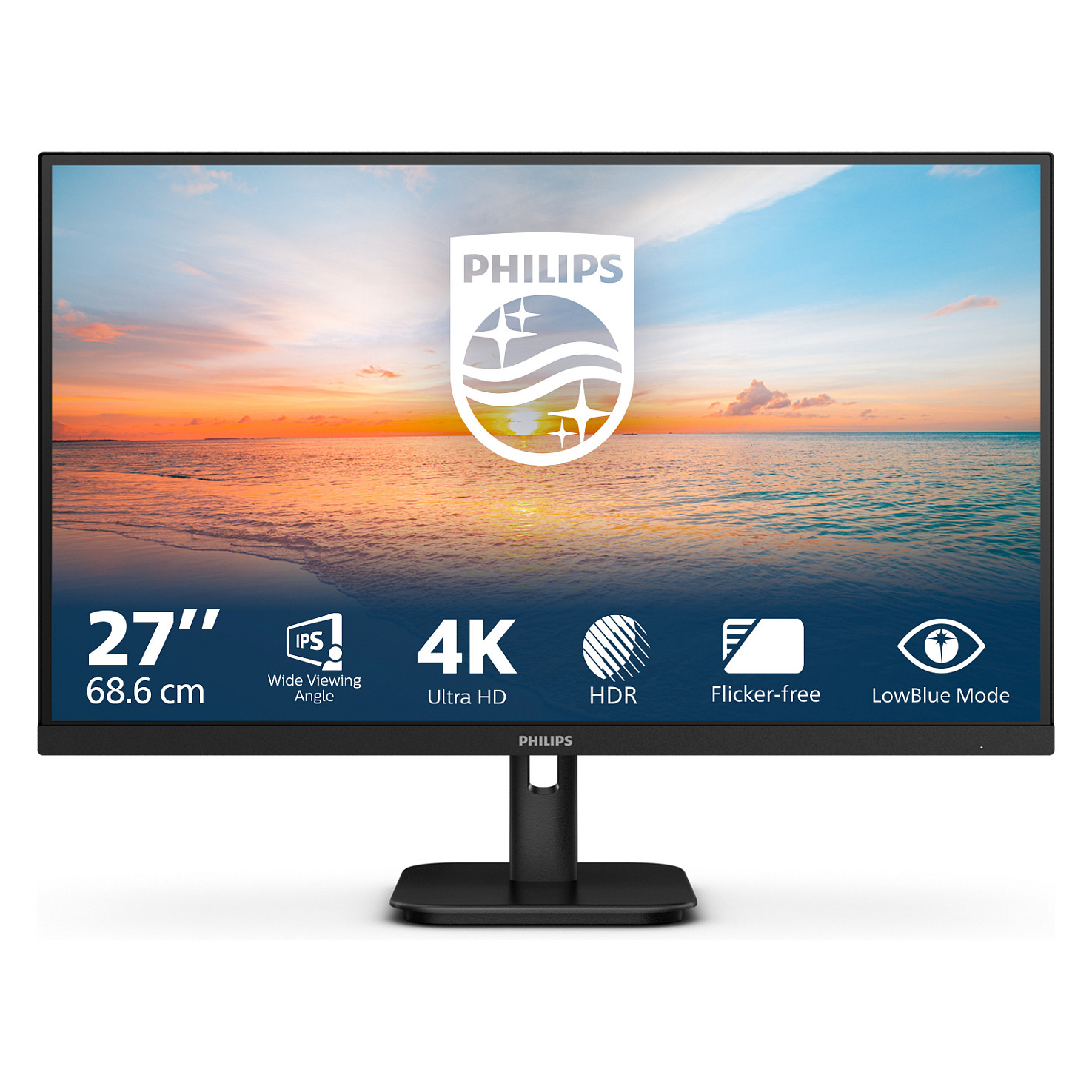 Monitor Philips 27E1N1800A / 27" 4K Ultra HD IPS 4 ms / HDMI+DP / e zezë - 1