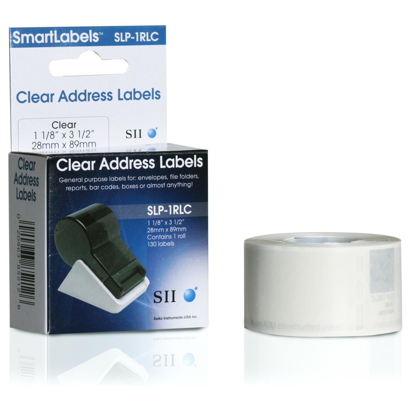 Etiketa Transparente për Adresa Seiko Instruments SLP-2RLC, 28 × 89 mm, 260 Copë