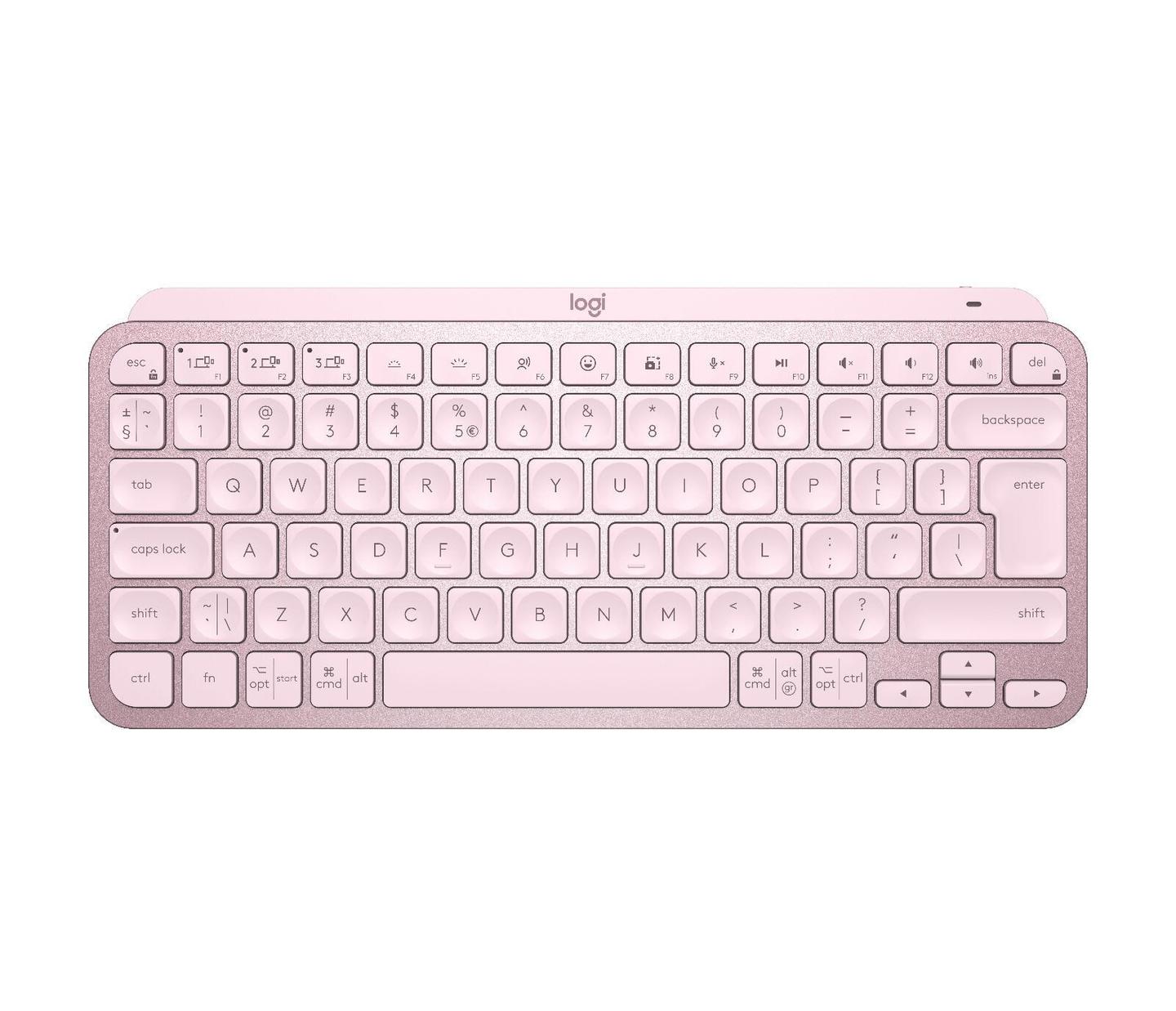 Tastierë Pa kabllo Logitech MX Keys Mini / 920-010500 / QWERTY US International / Bluetooth / Backlit / USB-C – Rozë - 1