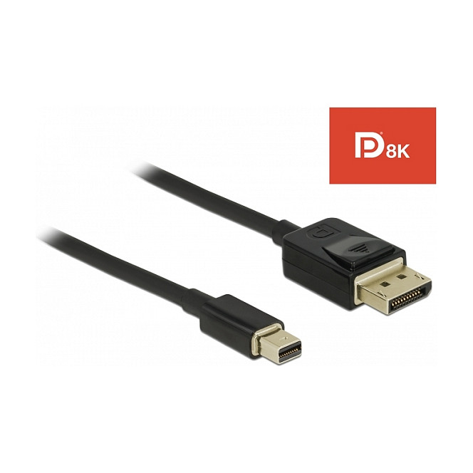Kabllo Mini DisplayPort DELOCK 1.4 / Pasiv / 8K60Hz / 2 m – Zezë - 1