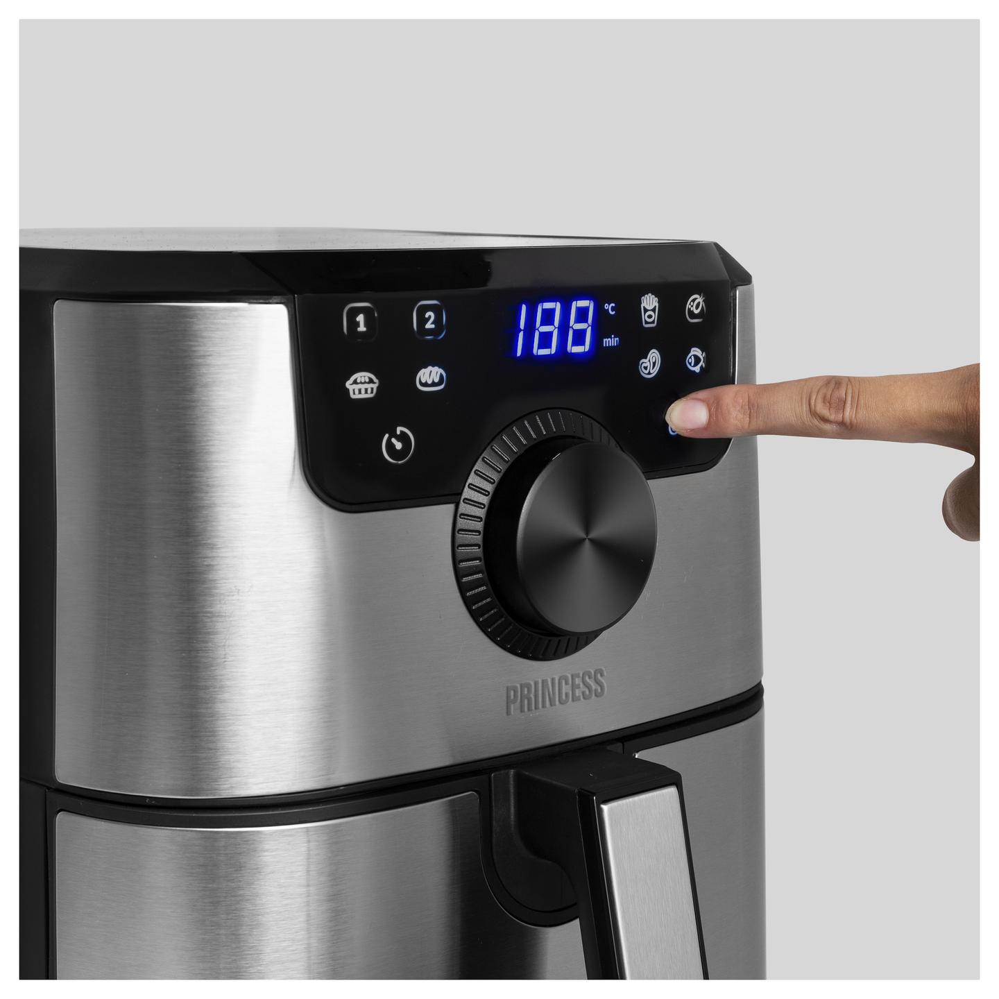 Fryer Princess Smart Aerofryer / 182037 / 4.5L / 1500W / 8 Programe / 80–200°C / LCD / Wi-Fi / Keep Warm – Argjend/Zezë - 22