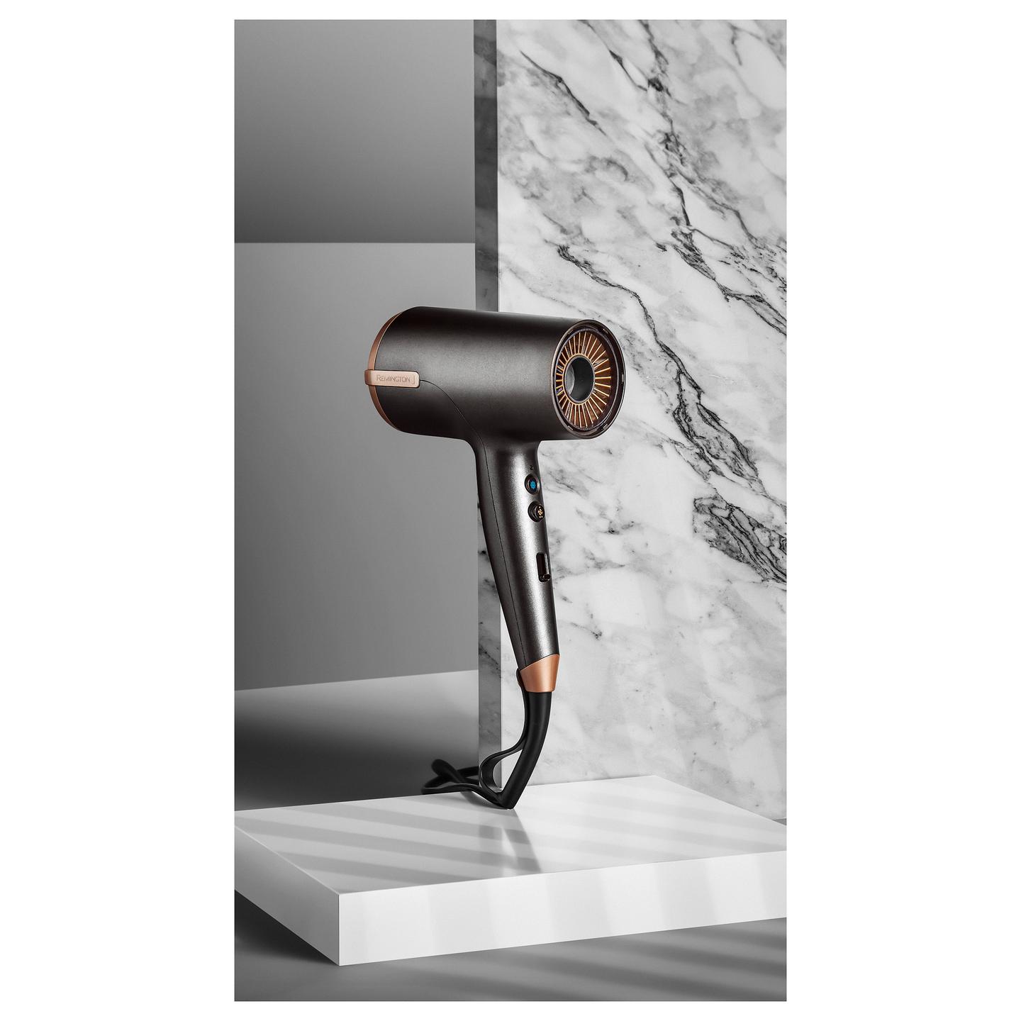 Tharëse për flokë Remington ONE Dry & Style D6077 / 2000W / Dual Ionic / 80M Jone / Thermacare / 120km/h / 8 Kombinime – Zezë - 4