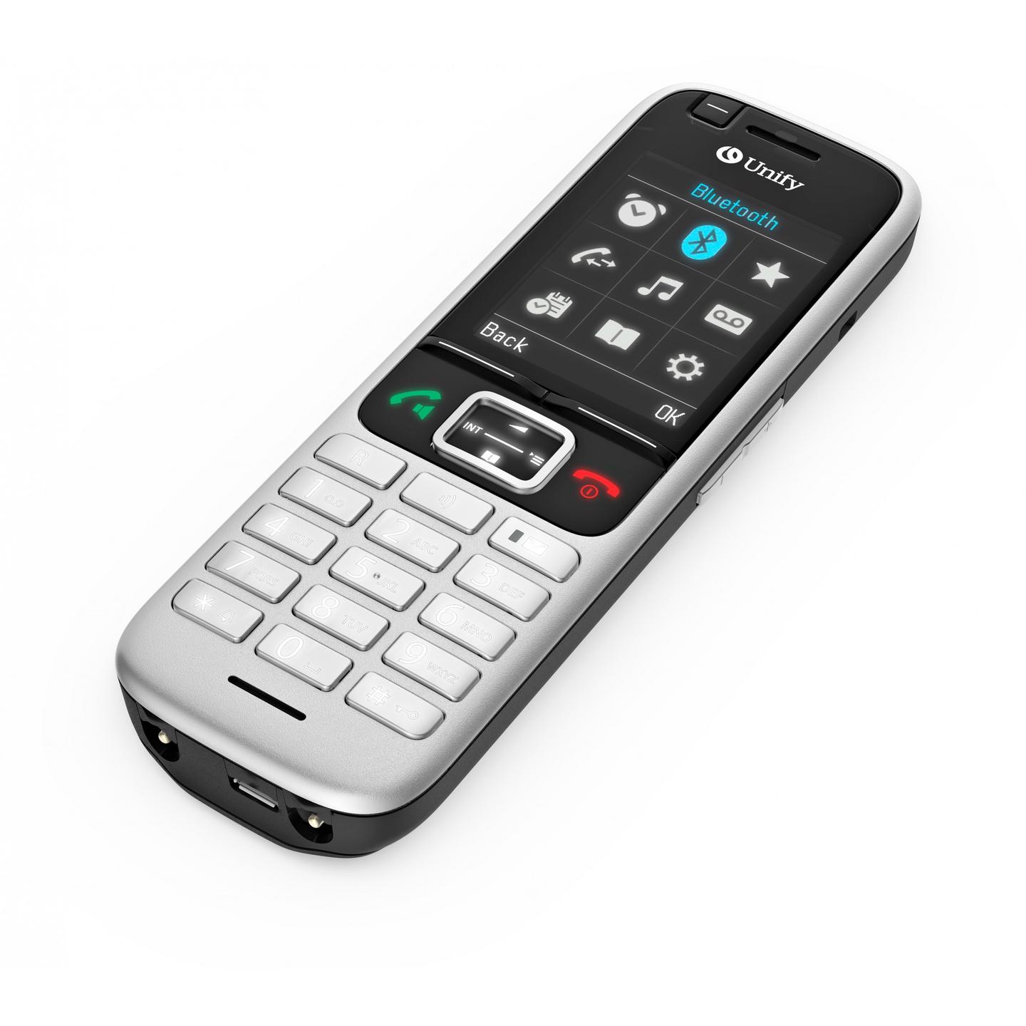 Telefon VoIP Unify Atos OpenScape S6 / L30250-F600-C510 / DECT / Bluetooth / Ekran me ngjyra / Jack 3.5 mm / Hands-Free – Argjend - 2