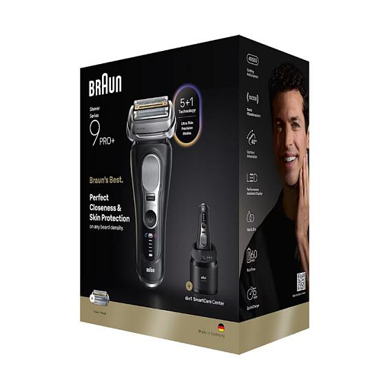 Makinë e Rrojës Braun Series 9 Pro+ 9660ccps, 5+1 Elemente, Wet & Dry, 60 Min, SmartCare 6-në-1 - Zezë, Argjend - 3
