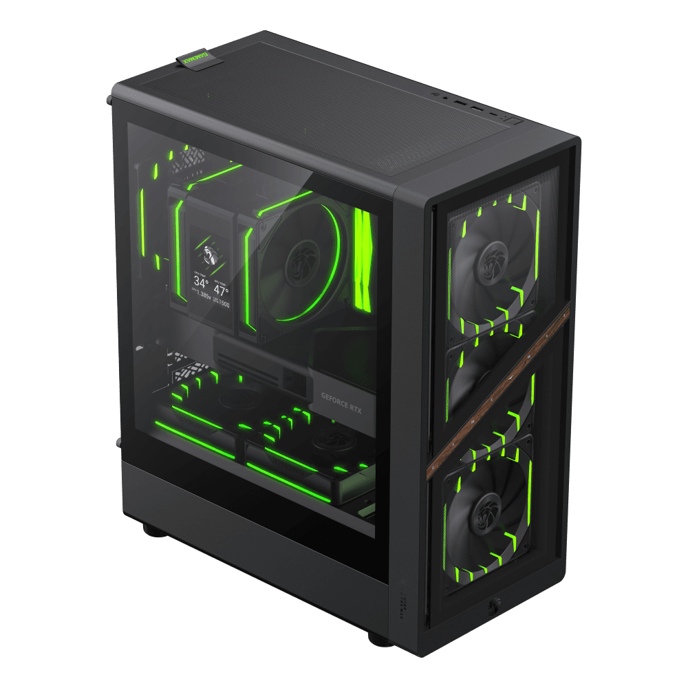 Kompjuter Gaming HYRICAN GAMEMAX AERIS 330 GB8088, Ryzen 7 5700X, 16GB DDR4, 1TB, RTX 5060 8GB - Zezë - 2